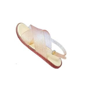 Old Navy Girls' Pink Glitter Crossband Sandals - Size 10